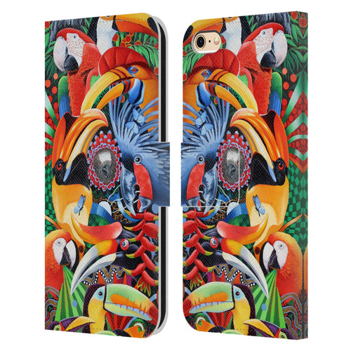 Graeme Stevenson Assorted Designs Birds 2 Leather Book Wallet Case Cover For Apple iPhone 6 / iPhone 6s