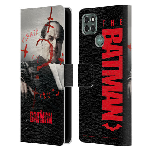 The Batman Posters Penguin Unmask The Truth Leather Book Wallet Case Cover For Motorola Moto G9 Power