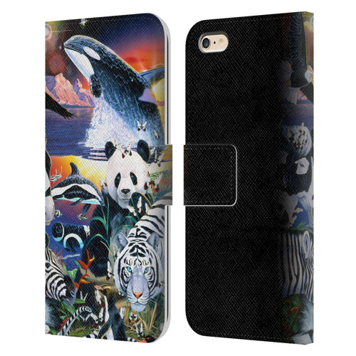 Graeme Stevenson Assorted Designs Animals Leather Book Wallet Case Cover For Apple iPhone 6 Plus / iPhone 6s Plus
