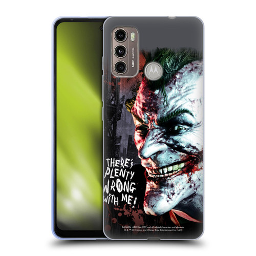 Batman Arkham City Graphics Joker Wrong With Me Soft Gel Case for Motorola Moto G60 / Moto G40 Fusion