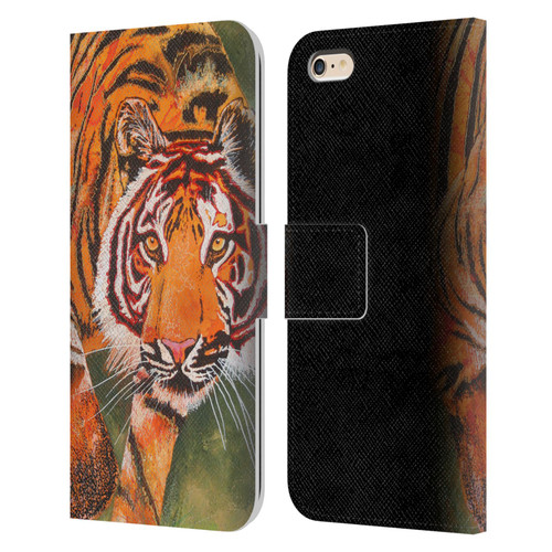 Graeme Stevenson Assorted Designs Tiger 1 Leather Book Wallet Case Cover For Apple iPhone 6 Plus / iPhone 6s Plus