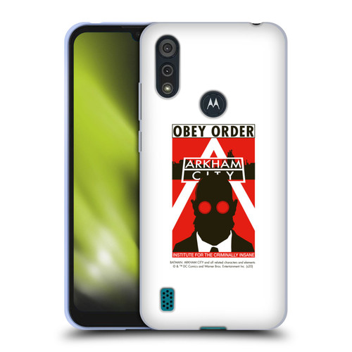 Batman Arkham City Graphics Hugo Strange Obey Order Soft Gel Case for Motorola Moto E6s (2020)