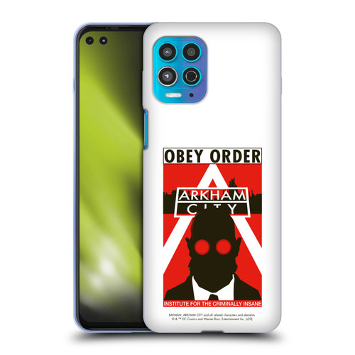 Batman Arkham City Graphics Hugo Strange Obey Order Soft Gel Case for Motorola Moto G100