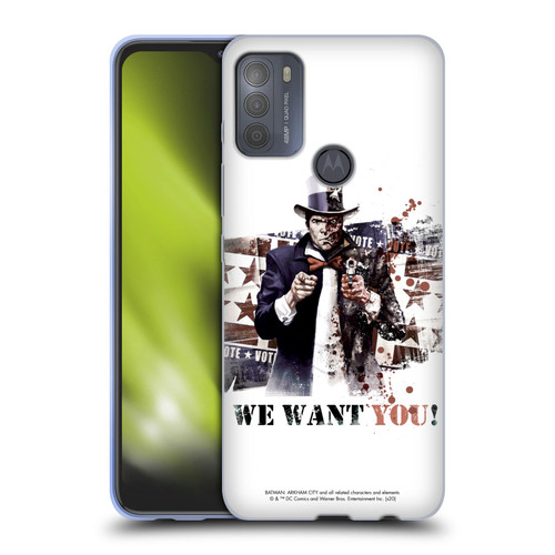 Batman Arkham City Graphics Two-Face We Want You Soft Gel Case for Motorola Moto G50