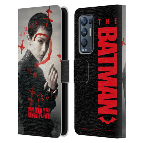The Batman Posters Catwoman Unmask The Truth Leather Book Wallet Case Cover For OPPO Find X3 Neo / Reno5 Pro+ 5G
