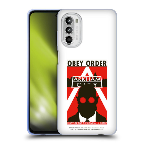 Batman Arkham City Graphics Hugo Strange Obey Order Soft Gel Case for Motorola Moto G52