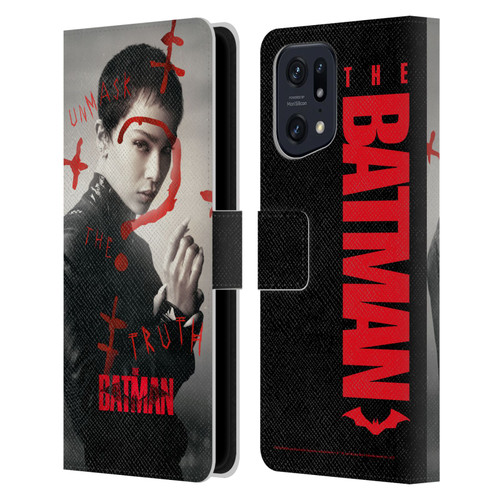 The Batman Posters Catwoman Unmask The Truth Leather Book Wallet Case Cover For OPPO Find X5
