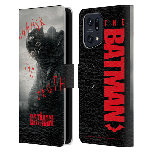 The Batman Posters Riddler Unmask The Truth Leather Book Wallet Case Cover For OPPO Find X5