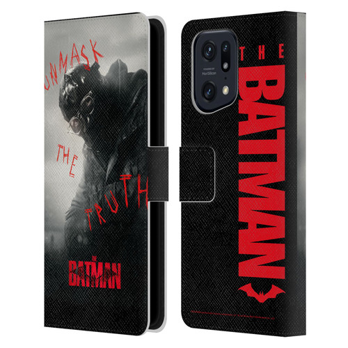 The Batman Posters Riddler Unmask The Truth Leather Book Wallet Case Cover For OPPO Find X5 Pro
