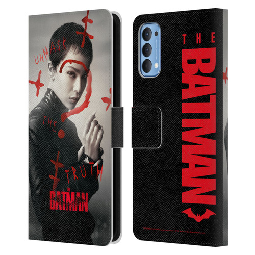 The Batman Posters Catwoman Unmask The Truth Leather Book Wallet Case Cover For OPPO Reno 4 5G
