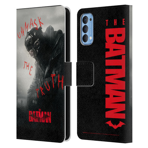 The Batman Posters Riddler Unmask The Truth Leather Book Wallet Case Cover For OPPO Reno 4 5G
