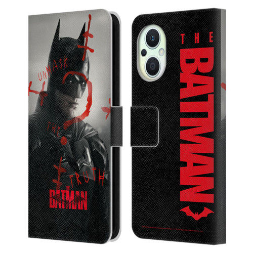 The Batman Posters Unmask The Truth Leather Book Wallet Case Cover For OPPO Reno8 Lite
