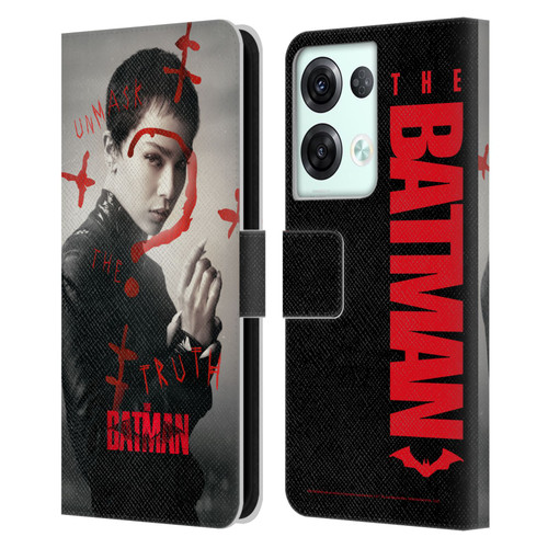 The Batman Posters Catwoman Unmask The Truth Leather Book Wallet Case Cover For OPPO Reno8 Pro