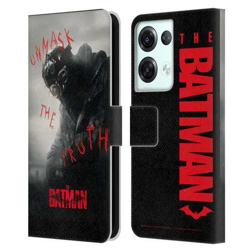 The Batman Posters Riddler Unmask The Truth Leather Book Wallet Case Cover For OPPO Reno8 Pro
