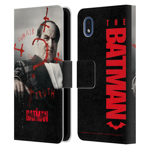 The Batman Posters Penguin Unmask The Truth Leather Book Wallet Case Cover For Samsung Galaxy A01 Core (2020)