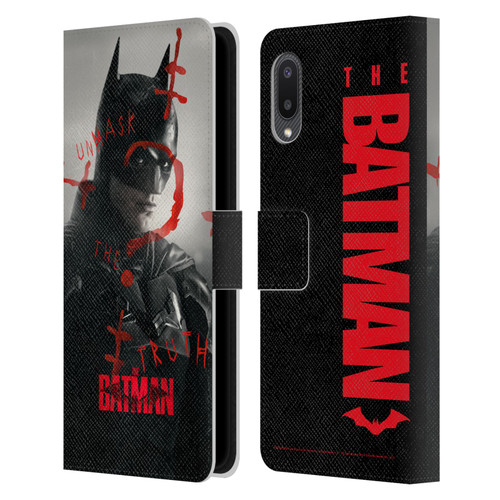 The Batman Posters Unmask The Truth Leather Book Wallet Case Cover For Samsung Galaxy A02/M02 (2021)