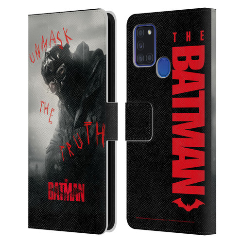 The Batman Posters Riddler Unmask The Truth Leather Book Wallet Case Cover For Samsung Galaxy A21s (2020)