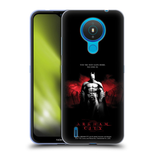 Batman Arkham City Graphics Batman Not Safe Here Soft Gel Case for Nokia 1.4