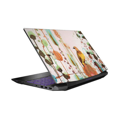 Sylvie Demers Birds 3 Gold Vinyl Sticker Skin Decal Cover for HP Pavilion 15.6" 15-dk0047TX