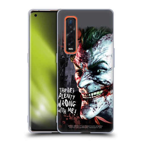 Batman Arkham City Graphics Joker Wrong With Me Soft Gel Case for OPPO Find X2 Pro 5G