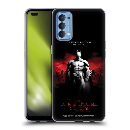 Batman Arkham City Graphics Batman Not Safe Here Soft Gel Case for OPPO Reno 4 5G