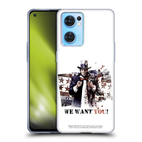 Batman Arkham City Graphics Two-Face We Want You Soft Gel Case for OPPO Reno7 5G / Find X5 Lite