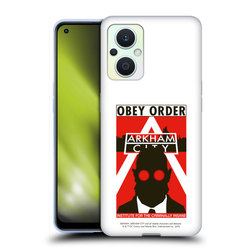 Batman Arkham City Graphics Hugo Strange Obey Order Soft Gel Case for OPPO Reno8 Lite