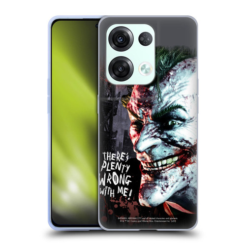 Batman Arkham City Graphics Joker Wrong With Me Soft Gel Case for OPPO Reno8 Pro