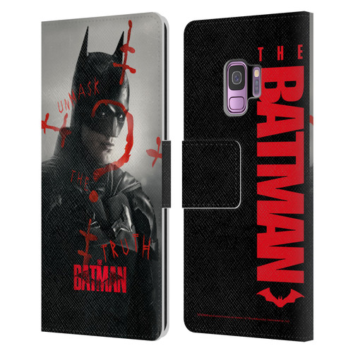 The Batman Posters Unmask The Truth Leather Book Wallet Case Cover For Samsung Galaxy S9