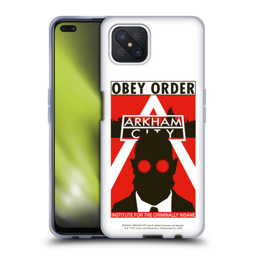 Batman Arkham City Graphics Hugo Strange Obey Order Soft Gel Case for OPPO Reno4 Z 5G