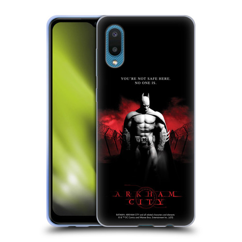 Batman Arkham City Graphics Batman Not Safe Here Soft Gel Case for Samsung Galaxy A02/M02 (2021)