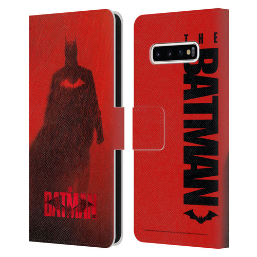 The Batman Posters Red Rain Leather Book Wallet Case Cover For Samsung Galaxy S10+ / S10 Plus