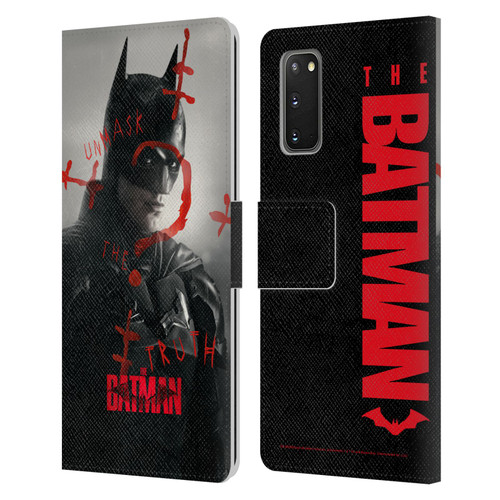 The Batman Posters Unmask The Truth Leather Book Wallet Case Cover For Samsung Galaxy S20 / S20 5G