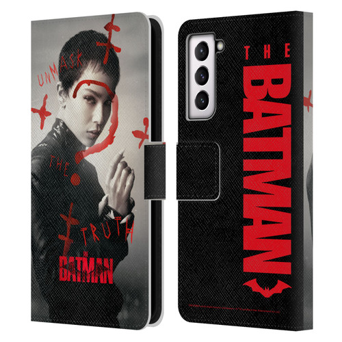The Batman Posters Catwoman Unmask The Truth Leather Book Wallet Case Cover For Samsung Galaxy S21 FE 5G