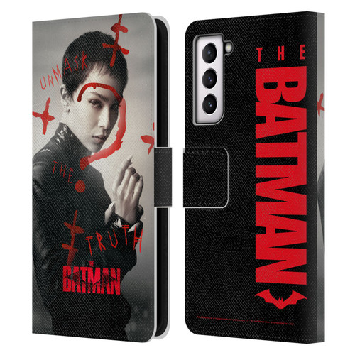 The Batman Posters Catwoman Unmask The Truth Leather Book Wallet Case Cover For Samsung Galaxy S21 5G