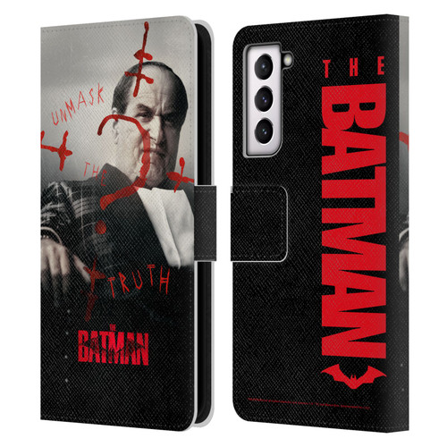 The Batman Posters Penguin Unmask The Truth Leather Book Wallet Case Cover For Samsung Galaxy S21 5G