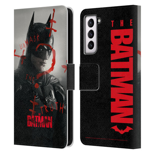 The Batman Posters Unmask The Truth Leather Book Wallet Case Cover For Samsung Galaxy S21 5G