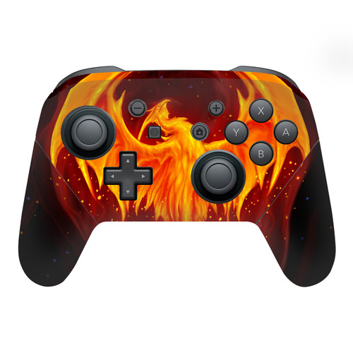 Christos Karapanos Art Mix Dragon Phoenix Vinyl Sticker Skin Decal Cover for Nintendo Switch Pro Controller