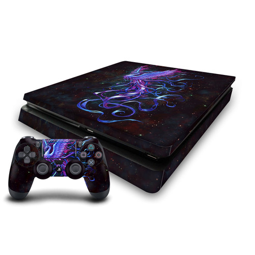 Christos Karapanos Art Mix Phoenix Vinyl Sticker Skin Decal Cover for Sony PS4 Slim Console & Controller