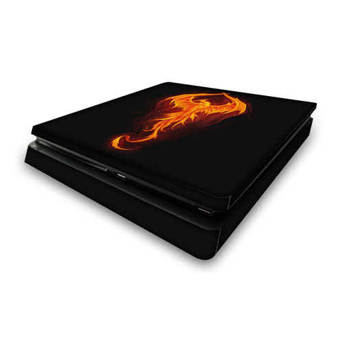 Christos Karapanos Art Mix Dragon Phoenix Vinyl Sticker Skin Decal Cover for Sony PS4 Slim Console