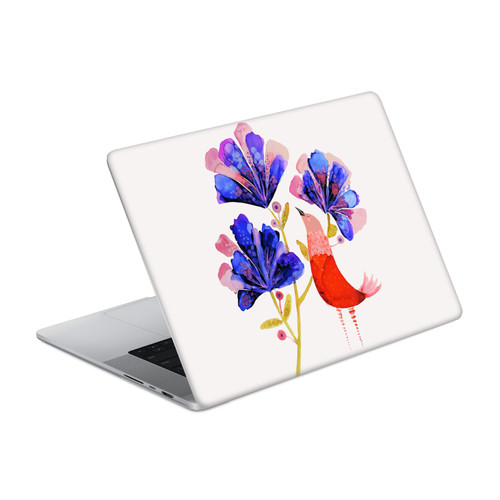 Sylvie Demers Birds 3 Red Vinyl Sticker Skin Decal Cover for Apple MacBook Pro 16" A2485