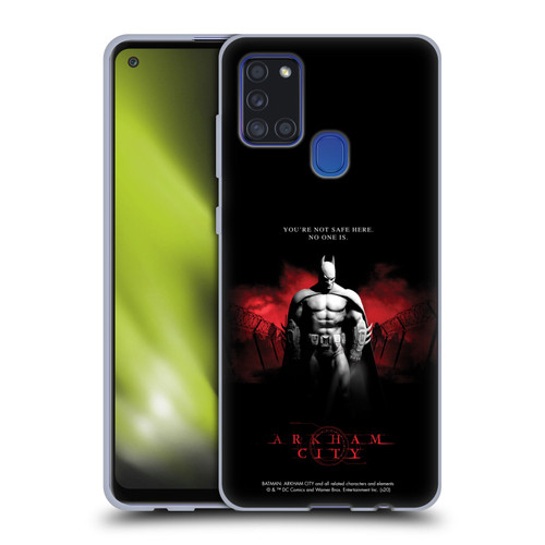 Batman Arkham City Graphics Batman Not Safe Here Soft Gel Case for Samsung Galaxy A21s (2020)