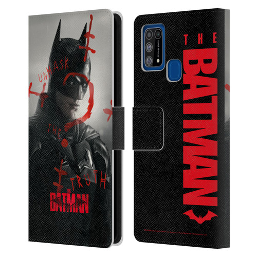 The Batman Posters Unmask The Truth Leather Book Wallet Case Cover For Samsung Galaxy M31 (2020)
