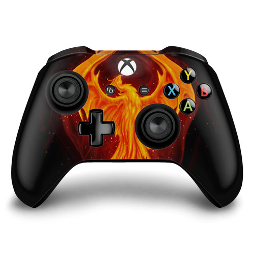 Christos Karapanos Art Mix Dragon Phoenix Vinyl Sticker Skin Decal Cover for Microsoft Xbox One S / X Controller