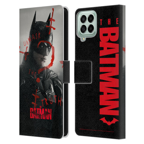 The Batman Posters Unmask The Truth Leather Book Wallet Case Cover For Samsung Galaxy M33 (2022)