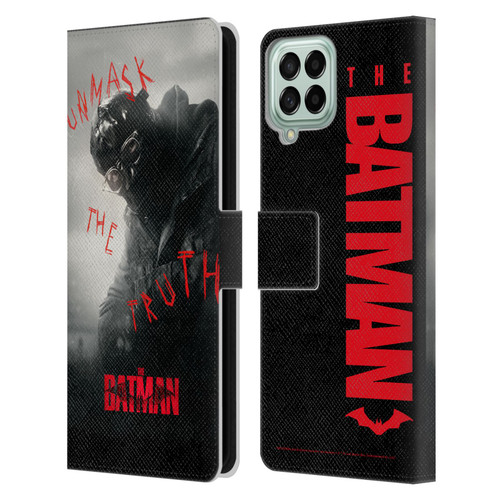 The Batman Posters Riddler Unmask The Truth Leather Book Wallet Case Cover For Samsung Galaxy M33 (2022)