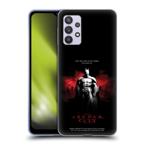 Batman Arkham City Graphics Batman Not Safe Here Soft Gel Case for Samsung Galaxy A32 5G / M32 5G (2021)