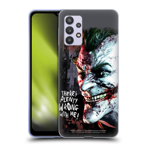 Batman Arkham City Graphics Joker Wrong With Me Soft Gel Case for Samsung Galaxy A32 5G / M32 5G (2021)