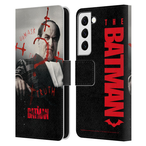 The Batman Posters Penguin Unmask The Truth Leather Book Wallet Case Cover For Samsung Galaxy S22 5G