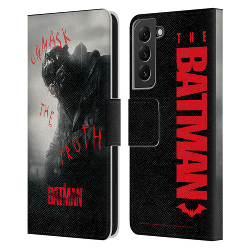 The Batman Posters Riddler Unmask The Truth Leather Book Wallet Case Cover For Samsung Galaxy S22+ 5G